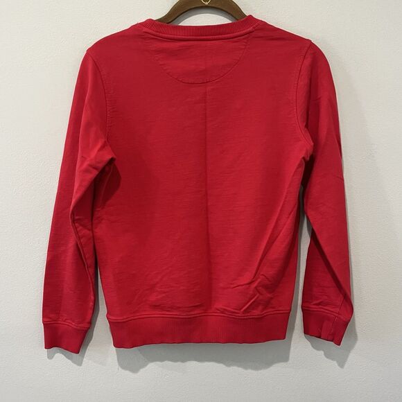 Allen Solly Sweatshirt Youth Small Red Crewneck Spell Out Preppy - Picture 2 of 9